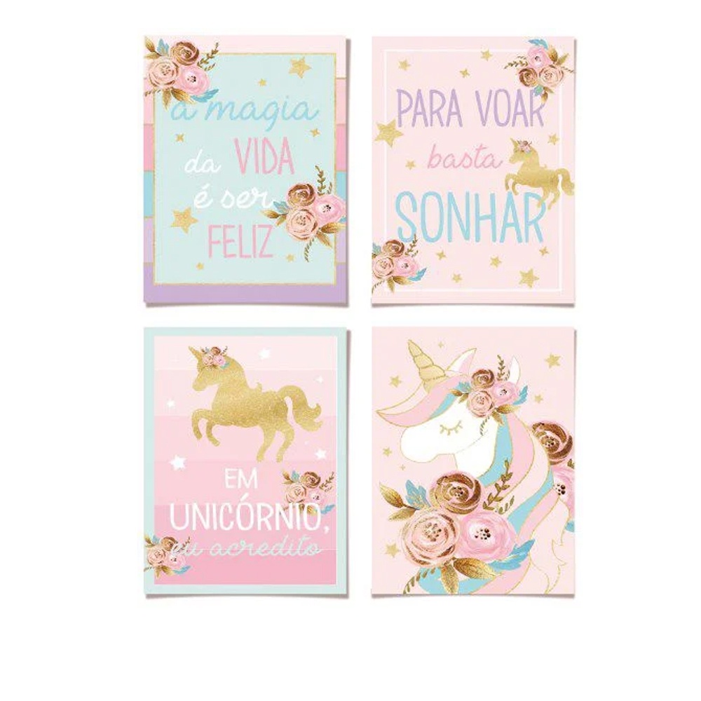Kit Cartaz Decorativo Festa Unicórnio - 8 unidades - Cromus - Rizzo Festas Kit Cartaz Decorativo Festa Unicórnio - 8 unidades - Cromus - Rizzo Festas - Oferta na Shopee