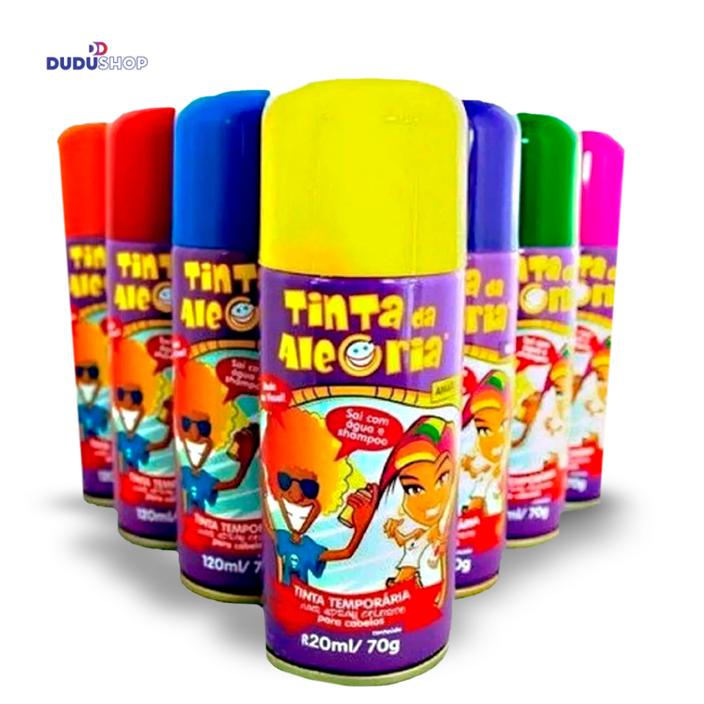 Tinta Temporária 150ML Colorida Spray Para Cabelo Tinta Da Alegria Tinta Carnaval Cabelo Maluco Tinta Temporária 150ML Colorida Spray Para Cabelo Tinta Da Alegria Tinta Carnaval Cabelo Maluco - Oferta na Shopee