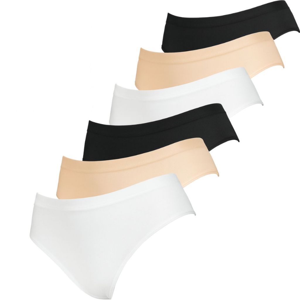 Kit 6 Calcinhas Cintura Alta em Poliamida Calcinha Sem Costura Elastano Forro de Algodão Confortável Kit 6 Calcinhas Cintura Alta em Poliamida Calcinha Sem Costura Elastano Forro de Algodão Confortável - Oferta na Shopee