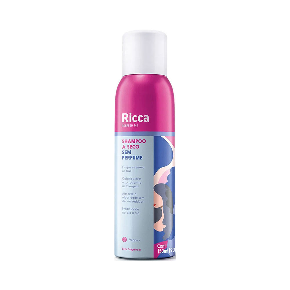 Shampoo a Seco Sem Perfume Ricca 150ml Shampoo a Seco Sem Perfume Ricca 150ml - Oferta na Shopee