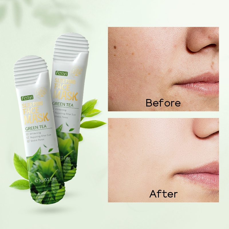 Máscara Facial Para Dormir Chá Verde Fenyi Hidratante Apertar Os Poros Controle De Óleo Suavizante Cuidados Com A Pele 3g 1pc - Oferta na Shopee