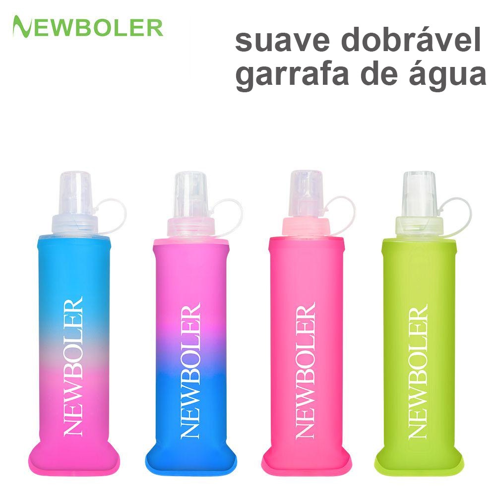 NEWBOLER 150ml 250ml 500ml Colorful Gradiente Soft Flask TPU Dobrável Silicone Garrafa De Água Esporte Ao Ar Livre Viaja NEWBOLER 150ml 250ml 500ml Colorful Gradiente Soft Flask TPU Dobrável Silicone Garrafa De Água Esporte Ao Ar Livre Viaja - Oferta na Shopee