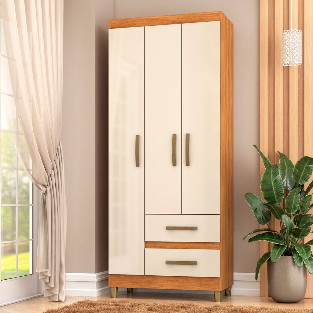 Guarda-Roupa Solteiro Sole 3 Portas 2 Gavetas - Pnr Móveis Guarda-Roupa Solteiro Sole 3 Portas 2 Gavetas - Pnr Móveis - Oferta na Shopee