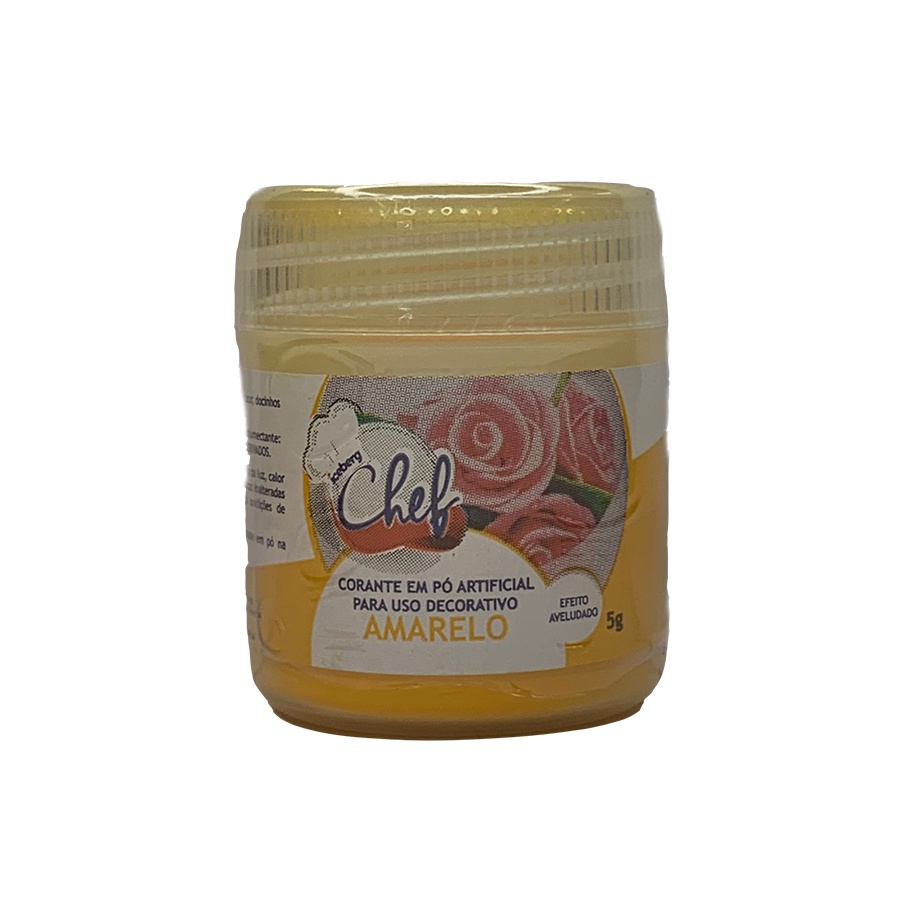 Corante em Pó Aveludado Amarelo  - 1 Unidade - 5g - Iceberg - - Oferta na Shopee