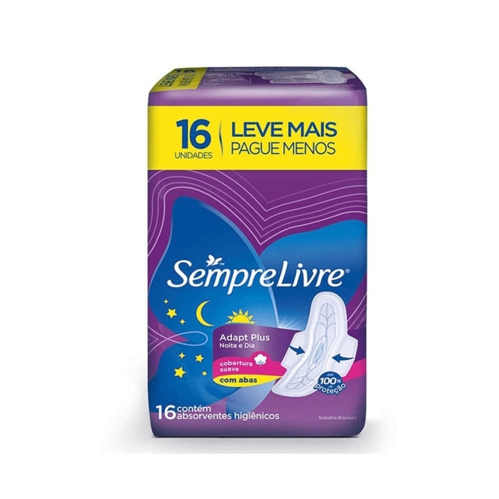 Absorvente Sempre Livre C/ Abas Noturno Extra Suave L16p14 Absorvente Sempre Livre C/ Abas Noturno Extra Suave L16p14 - Oferta na Shopee