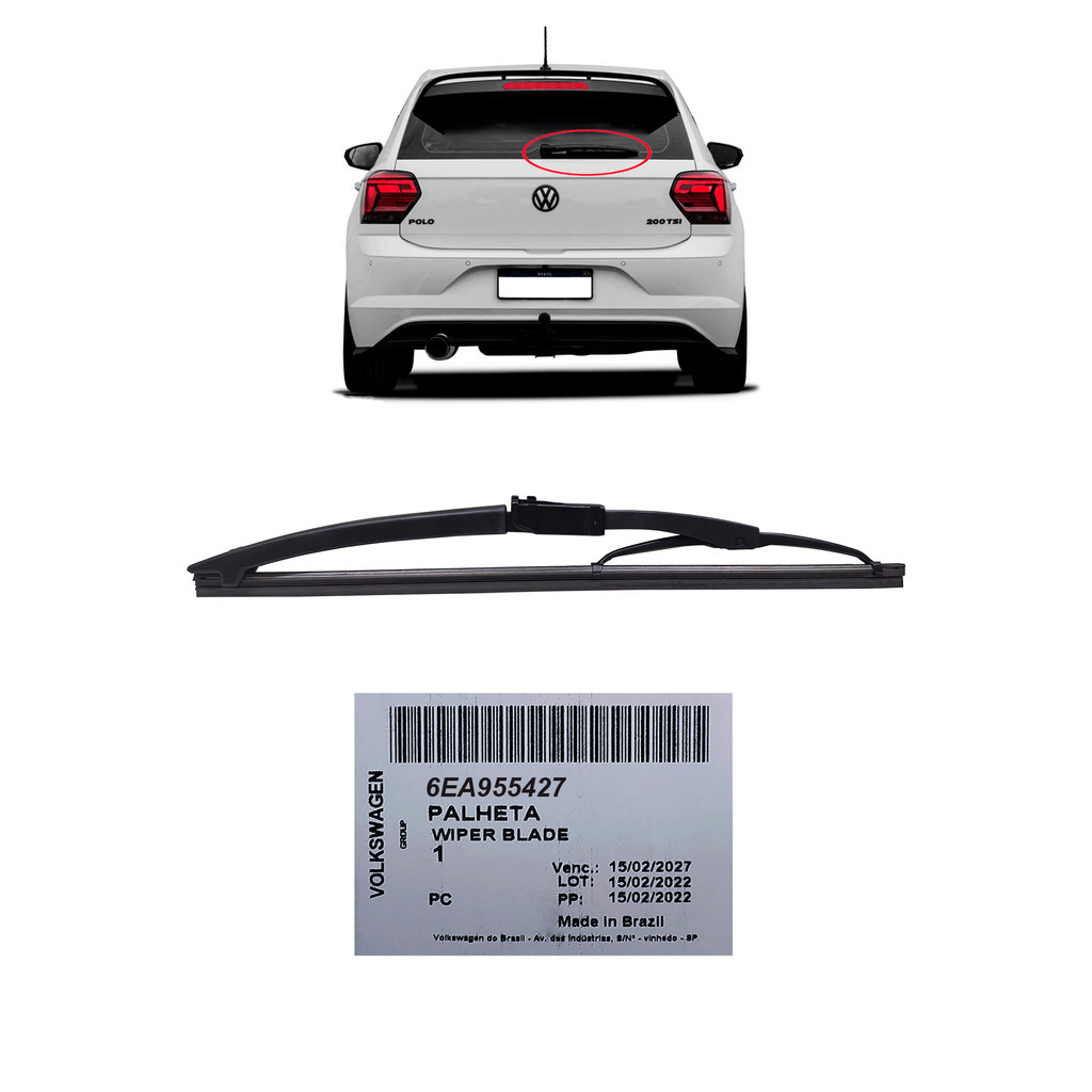 Palheta Traseira Original Vw Polo 2018 2019 2020 2021 2022 Palheta Traseira Original Vw Polo 2018 2019 2020 2021 2022 - Oferta na Shopee