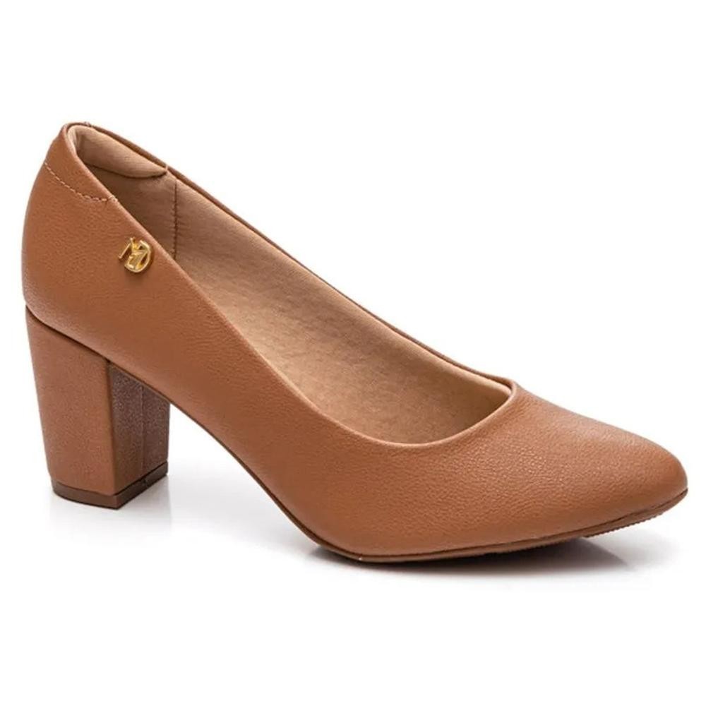 Scarpin Modare Salto Médio Feminino - Caramelo Scarpin Modare Salto Médio Feminino - Caramelo - Oferta na Shopee