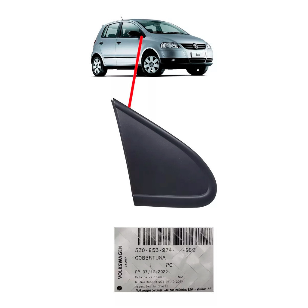 Moldura Acabamento Espelho Retrovisor Direito Fox 2005/2010 Moldura Acabamento Espelho Retrovisor Direito Fox 2005/2010 - Oferta na Shopee