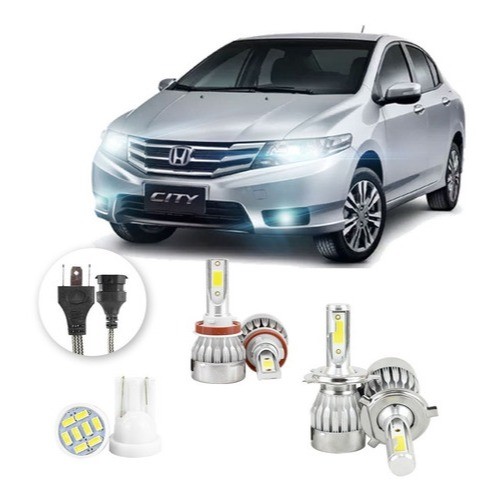 Lâmpadas Ultra Led Honda City 20000lm Farol Alto Baixo e Milha + Pingo Led Lâmpadas Ultra Led Honda City 20000lm Farol Alto Baixo e Milha + Pingo Led - Oferta na Shopee