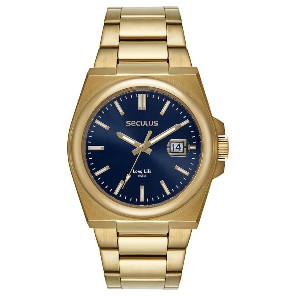 Relógio Seculus Long Life 44263GPSVDA3 Aço Social Calendário Relógio Seculus Long Life 44263GPSVDA3 Aço Social Calendário - Oferta na Shopee