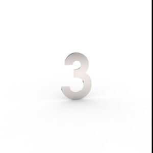 Número "3" de Apartamento em Inox Polido 5cm - Oferta na Shopee