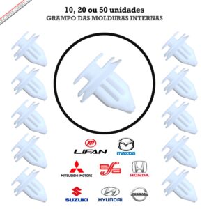 10 20 Ou 50 Grampos Presilhas Das Molduras Internas Colunas E Forro Porta Honda Accord Civic Crv Fit - Oferta na Shopee