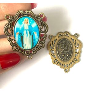 4 Entremeio para Terço NS das Graças (4 unidades) Nossa Senhora da Graça - Oferta na Shopee
