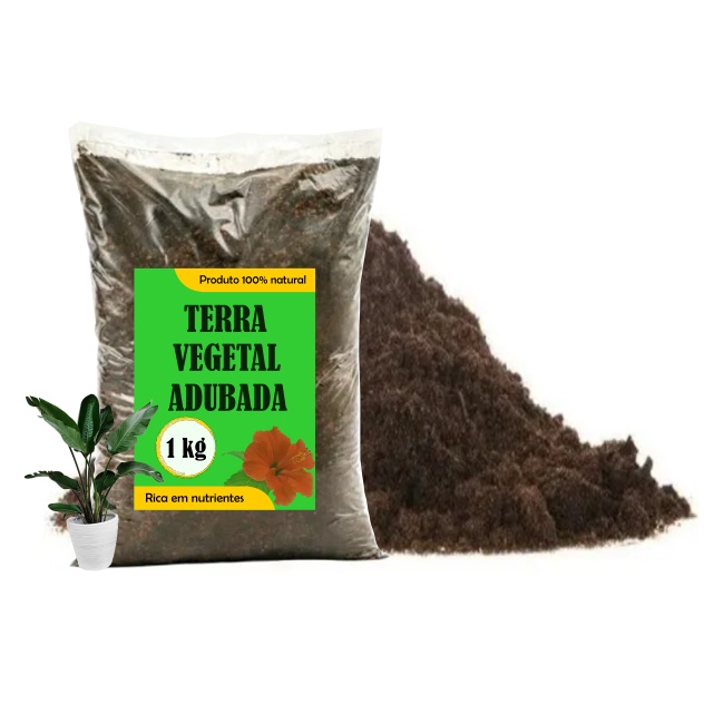 1 kg Terra Vegetal Adubada Natural Substrato P/ Plantio 1 kg Terra Vegetal Adubada Natural Substrato P/ Plantio - Oferta na Shopee