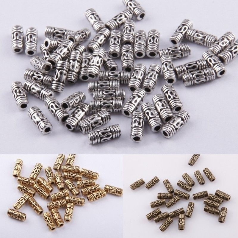 50pcs Espaçador De Coluna De Prata Com Contas DIYJewelry Making 8x3mm 50pcs Espaçador De Coluna De Prata Com Contas DIYJewelry Making 8x3mm - Oferta na Shopee