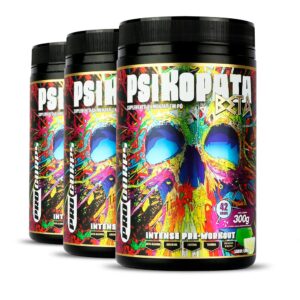 3 Pré treino Psikopata Beta 300g - Pro corps - Oferta na Shopee