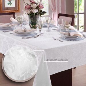 Toalha de mesa Jacquard 6 Lugares | Admirare - Oferta na Shopee