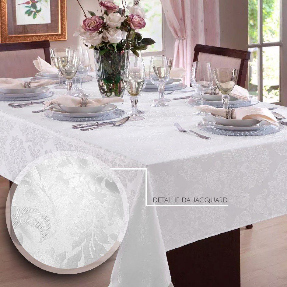 Toalha de mesa Jacquard 6 Lugares | Admirare Toalha de mesa Jacquard 6 Lugares | Admirare