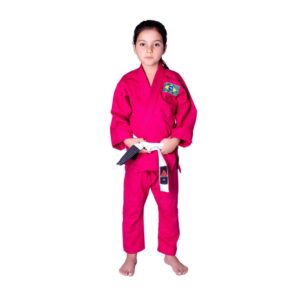 Kimono Rosa  Infantil Judo Jiu Jitsu Reforçado Liso+faixa Gratis! - Oferta na Shopee