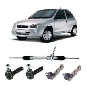 Caixa Direção Mecânica+ 2 Terminal+ 2 Pivô Corsa 94 95 96 97 - Oferta na Shopee