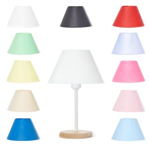 Abajur Luminaria Mesa C/ Cupula Plastica 27x17x17 (axlxp) - Oferta na Shopee