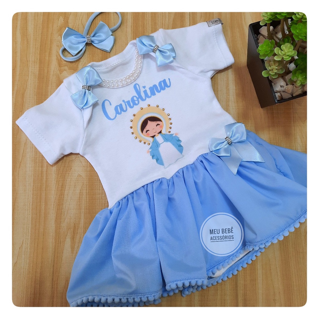 Personalizado Para Bebê De Nossa Senhora Aparecida Das Graças Body Saia Infantil Da Conceição Menina Personalizado Para Bebê De Nossa Senhora Aparecida Das Graças Body Saia Infantil Da Conceição Menina - Oferta na Shopee