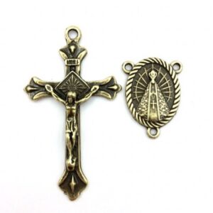 25 Crucifixos + 25 Entremeios Nsa Aparecida Ouro velho - Oferta na Shopee