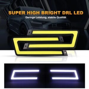 10-16V Luzes LED Brancas COB Diurna/Claro De Alto Brilho Em U/Baixo Poder Para Carro - Oferta na Shopee