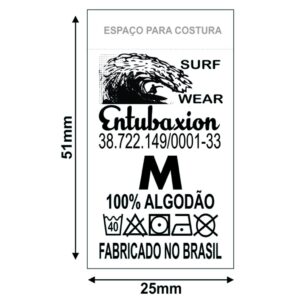 ETIQUETA DE COMPOSIÇÃO EM NYLON 500 UNIDADES 25X51mm - Oferta na Shopee