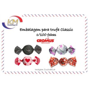 Embalagem para Trufa Classic c/100 unid - Cromus - folha trufas