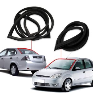 Kit Borracha Vidro Traseiro+Parabrisa Fiesta Sedan 2002 a 2012 - Oferta na Shopee