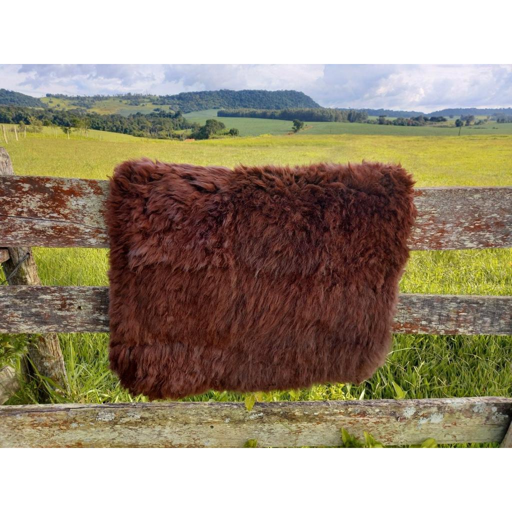 Pelego Grande Forrado Marron-bmt REF:02SL Pelego Grande Forrado Marron-bmt REF:02SL - Oferta na Shopee
