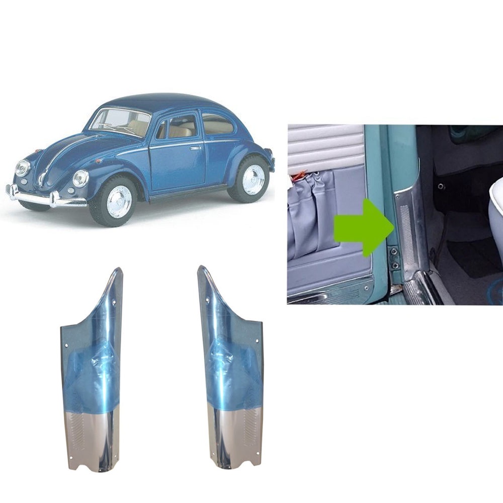 acabamento protetor da coluna bate pé VW Fusca inox cromado acabamento protetor da coluna bate pé VW Fusca inox cromado