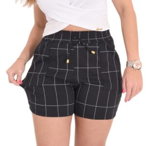 Shorts Bengaline Feminino Básico com Bolso Envio Imediato - Oferta na Shopee