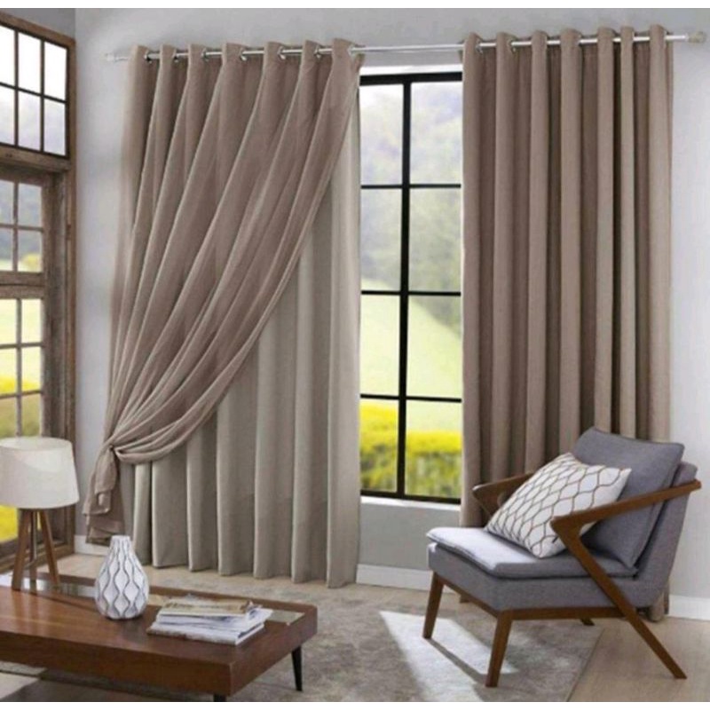 cortina blecaute Blackout PVC com Tecido voil Liso 3,00×260 PROMOÇÃO cortina blecaute Blackout PVC com Tecido voil Liso 3