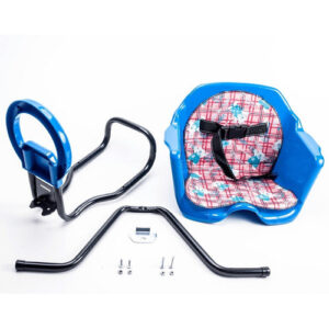 Cadeirinha para Bicicleta Criança Dianteira Luxo Pojda Azul  estofadinho com desenhos diversos - Oferta na Shopee