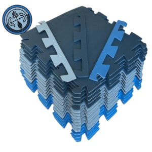 Kit 10 Tatames - EVA Tons de Azul Econômico - 50x50x1 cm. - Oferta na Shopee