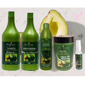 Kit Cabelos Cacheados Linha Profissional   Shampoo 1l + Condicionador 1l+ Mascara 1Kg + Ativador de Cachos 500 e Reparador de Pontas 60ml - Oferta na Shopee