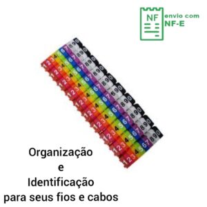 Kit 100 Pçs ANILHA DE IDENTIFICAÇÃO 4.00MM / 6.00MM - 0 A 9 COLOR - Oferta na Shopee
