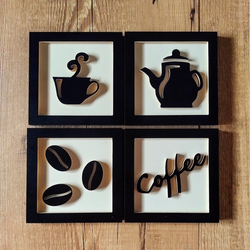 4 Quadros Cantinho Do Café Alto Relevo 4 Quadros Cantinho Do Café Alto Relevo - Oferta na Shopee