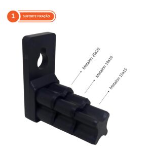 20 Suportes Fixação Forro Pvc para Metalon 15x15 | 18x18 | 20x20 - Oferta na Shopee