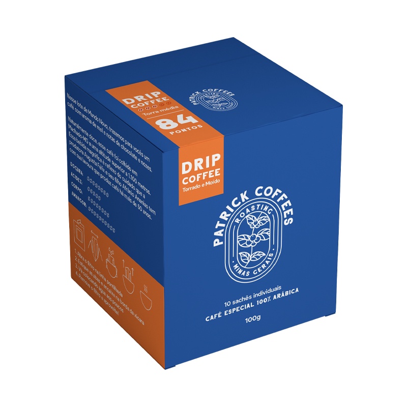 Drip Coffee Patrick Coffees 84 Pontos 10 Sachês Drip Coffee Patrick Coffees 84 Pontos 10 Sachês