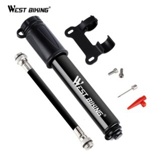 Bicicicicleta Oeste Mini Bomba De Bicicleta 120PSI Ar Manual De Ciclismo De Pneus Schrader Válvula Presta MTB - Oferta na Shopee