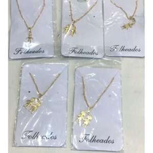 colar folheado/corrente com pingente  Menina menino/ feminino gargantilha - Oferta na Shopee