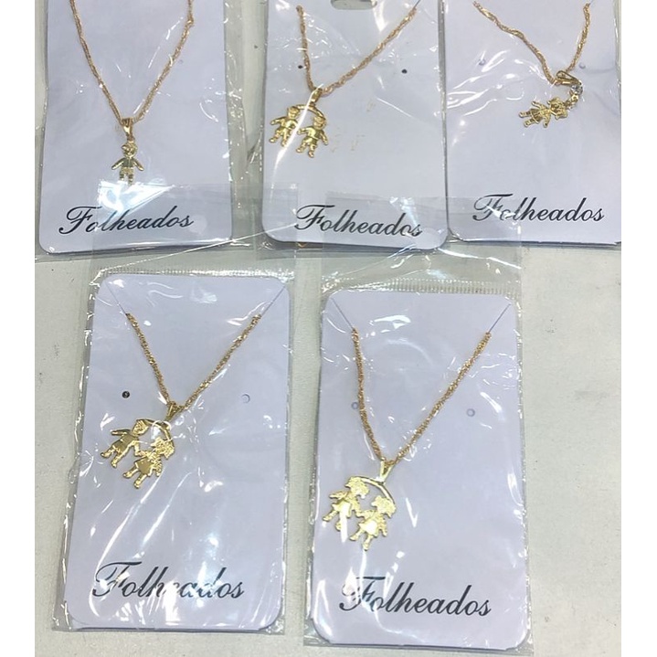 colar folheado/corrente com pingente Menina menino/ feminino gargantilha colar folheado/corrente com pingente Menina menino/ feminino gargantilha - Oferta na Shopee