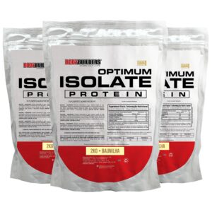 Kit 3x Whey Protein Isolado Optimum Isolate 2kg - Ganho de Massa Magra - Bodybuilders - Oferta na Shopee