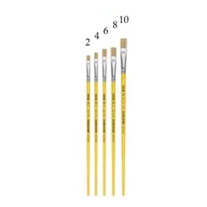 Kit Com 5 Pinceis Artesanato Chato 815 Cerda Natural Tigre - Oferta na Shopee