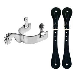Espora Quarto De Milha Inox Com Correia De Couro Menor Preço - Oferta na Shopee
