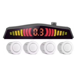 Sensor De Ré Estacionamento Branco 4 Pontos De 18mm - Oferta na Shopee