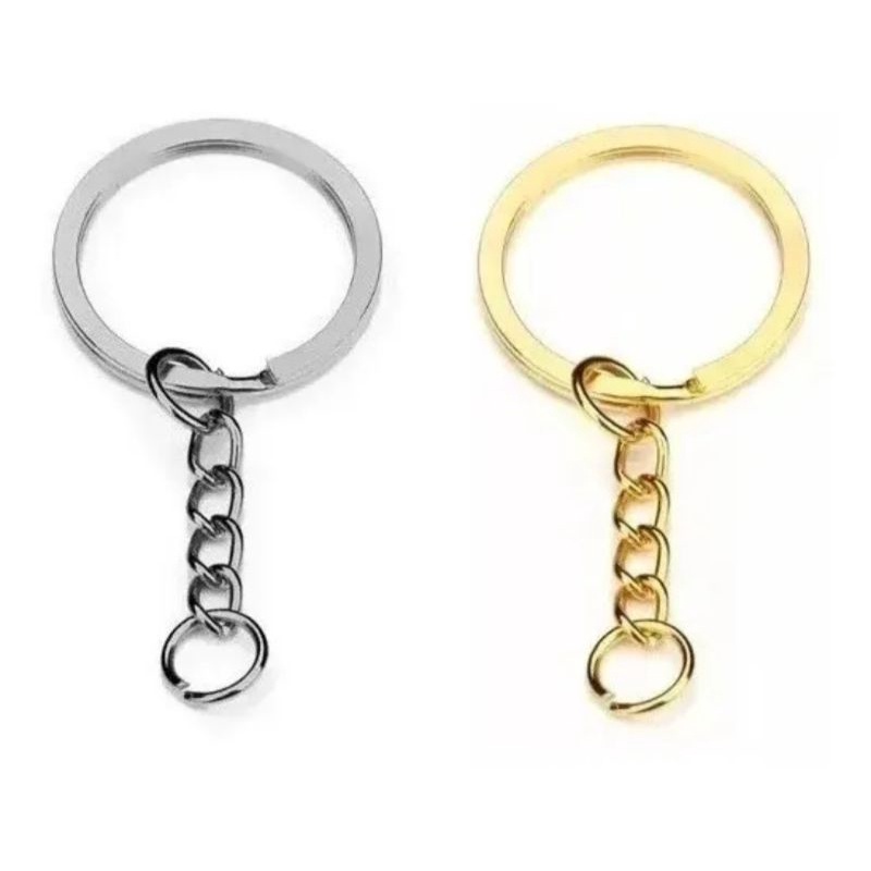 Argola c/ Corrente Italiana 28mm + Elo 8mm Para Chaveiro Argola c/ Corrente Italiana 28mm + Elo 8mm Para Chaveiro - Oferta na Shopee
